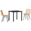 vidaXL Garten Essgruppe 5 pcs Braun Pulverbeschichteter Stahl