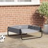 vidaXL Hundebett Hellgrau 75 x 75 x 30 cm Stahl