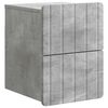 vidaXL Wandmontierter Nachttisch Betongrau 33 x 34,5 x 43 cm