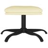 vidaXL Fußhocker Creme 60x60x36 cm Kunstleder