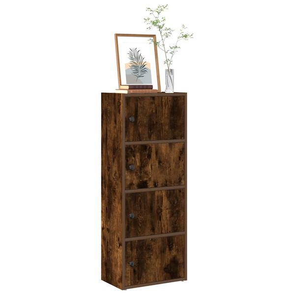 vidaXL Bücherregal Räuchereiche 40x24x102 cm Holzwerkstoff