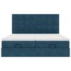 vidaXL Ottoman-Bett mit Matratzen Dunkelblau 180x200 cm Samt