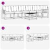 vidaXL Outdoor-Sofagarnitur mit Kissen 7 pcs Nat&uuml;rlich und Hellgrau