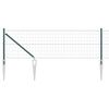 vidaXL Euro-Zaun mit Stacheln 10 x 0,8 m PVC-beschichteter Stahl Gr&uuml;n