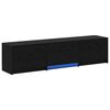vidaXL Fernsehschrank mit LED Schwarze Eiche 165 x 34 x 40 cm