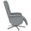 vidaXL Massagesessel mit Fu&szlig;teil Hellgrau Stoff