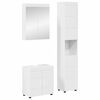 vidaXL Badezimmerm&ouml;bel-Set TULUM 3 stk. Hochglanz Wei&szlig; 60 x 34 x 63 cm