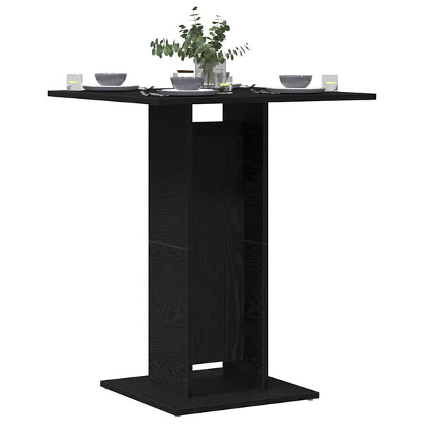 vidaXL Bistrotisch Schwarze Eiche 60x60x75 cm Holzwerkstoff