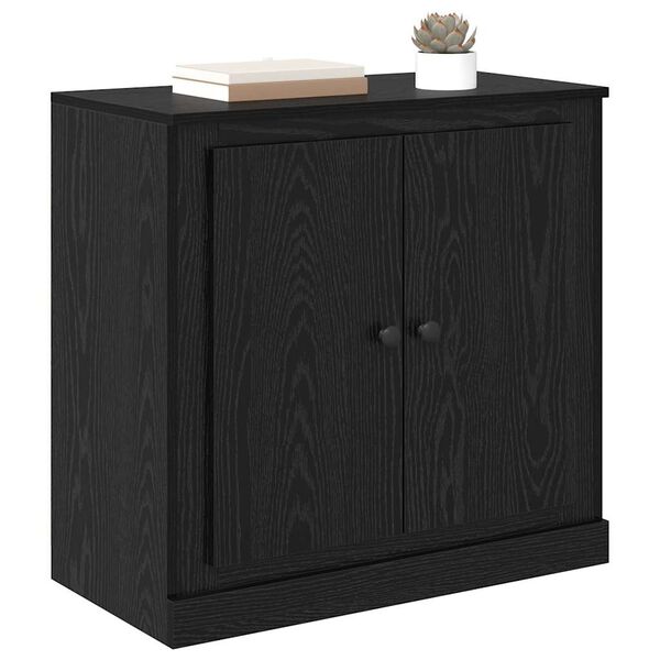 vidaXL Sideboard Schwarz Eichen-Optik 70 x 35,5 x 67,5 cm