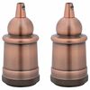 vidaXL Lampenfassungen 2 Stk. Rot-Bronze E27