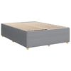 vidaXL Boxspringbett mit Matratze Hellgrau 160x200 cm Stoff