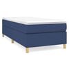 vidaXL Boxspringbettgestell Blau 90x190 cm Stoff