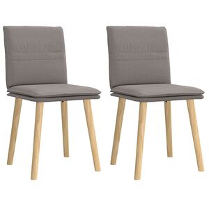 vidaXL Esszimmerst&uuml;hle 2 Stk. Taupe Stoff