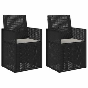 vidaXL Garten Esszimmerst&uuml;hle 2 pcs Anthrazit und Hellgrau PP