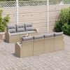 vidaXL Gartensofa-set Beige 55 x 55 x 37 cm Poly-Rattan