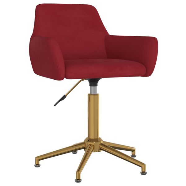 vidaXL Esszimmerstuhl Drehbar Weinrot Samt