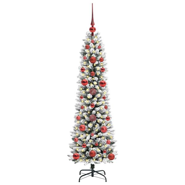 vidaXL K&uuml;nstlicher Weihnachtsbaum mit 150 LEDs mit St&auml;nder Wei&szlig; 120 cm