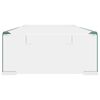 vidaXL TV-Tisch/Bildschirmerhöhung Glas Transparent 70x30x13 cm