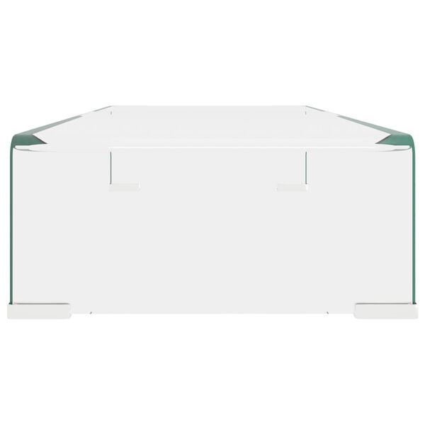 vidaXL TV-Tisch/Bildschirmerhöhung Glas Transparent 70x30x13 cm