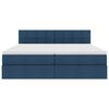 vidaXL Aufbewahrungsbett mit Matratze Blau 200 x 200 cm Kunstleder