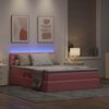 vidaXL Bett mit Stauraum und LED mit Matratze Rosa 140 x 190 cm Samt