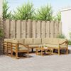 vidaXL Outdoor-Sofagarnitur mit Kissen 10 pcs Natur und Beige