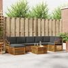 vidaXL Ecksofa Set 8 pcs Natur und Anthrazit Massivholz Akazie