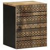 vidaXL Bad-H&auml;ngeschrank Schwarz 38x33,5x48 cm Massivholz Mango