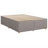 vidaXL Boxspringbett mit Matratze Taupe 140x200 cm Stoff