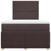 vidaXL Boxspringbett mit Matratze Dunkelbraun 120x190 cm Stoff