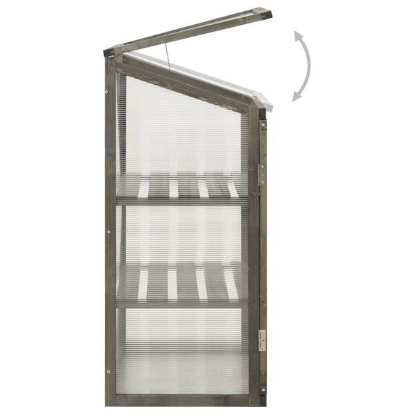 vidaXL Gewächshaus 60x45x100 cm Tannenholz