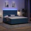 vidaXL LED Boxspringbett mit Matratze Dunkelblau 180 x 200 cm Stoff