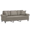 vidaXL 3-Sitzer-Sofa mit Kissen Hellgrau 180 cm Samt