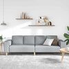 vidaXL Wohnzimmer Couch Hellgrau 250 x 77 x 76 cm Polyester