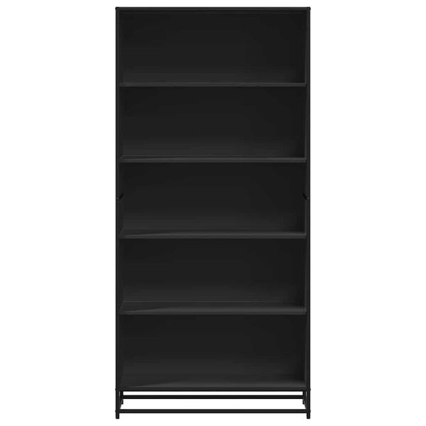 vidaXL B&uuml;cherregal Schwarz 80,5x35x170,5 cm Holzwerkstoff