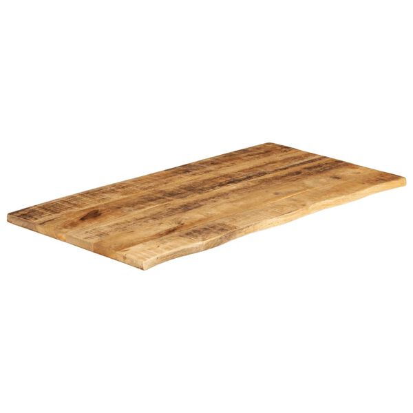 vidaXL Tischplatte 120x60x3,8 cm Baumkante Massivholz Raues Mangoholz