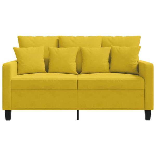 vidaXL 2-Sitzer-Sofa Gelb 120 cm Samt