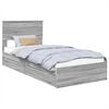 vidaXL Aufbewahrungsbett Sonoma-Grau 75 x 190 cm Holzwerkstoff