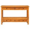 vidaXL Konsolentisch Natur 115 x 32 x 76 cm Massives Mahagoni Holz