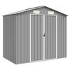 vidaXL Ger&auml;tehaus Grau 205x129x183 cm Verzinkter Stahl