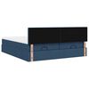 vidaXL Ottoman-Bett mit Matratzen Blau 200x200 cm Stoff