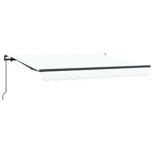 vidaXL Einziehbare Markise Wei&szlig; 250 x 200 cm Stoff