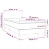 vidaXL Boxspringbett mit Matratze & LED Blau 90x200 cm Stoff