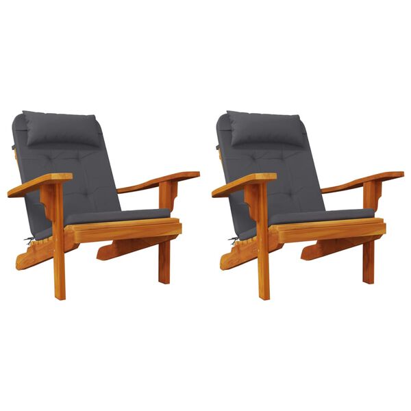 vidaXL Adirondack-Auflagen 2 Stk. Anthrazit Oxford-Gewebe