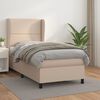 vidaXL Boxspringbett mit Matratze Cappuccino-Braun 90x190cm Kunstleder
