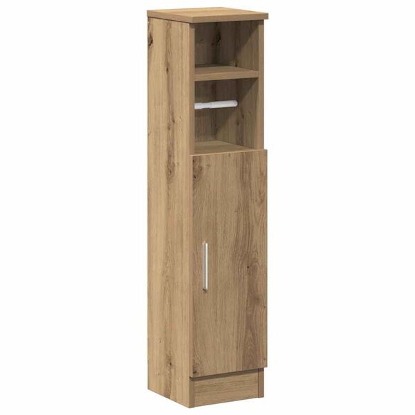 vidaXL Badezimmerschrank mit Rollenhalter Artisan-Eiche 20,5x22x90 cm