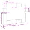 vidaXL TV-Einheiten Wandmontiert 4 pcs Altholz Holzwerkstoff