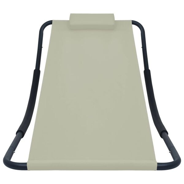 vidaXL Gartenbett Cremewei&szlig; 200 x 90 cm Stahl