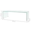 vidaXL Couchtisch Hartglas 98x45x30 cm Transparent