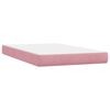 vidaXL Boxspringbett mit Matratze Rosa 120x210 cm Samt
